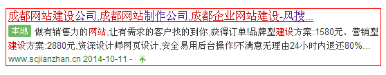 成都風搜科技企業網站建設